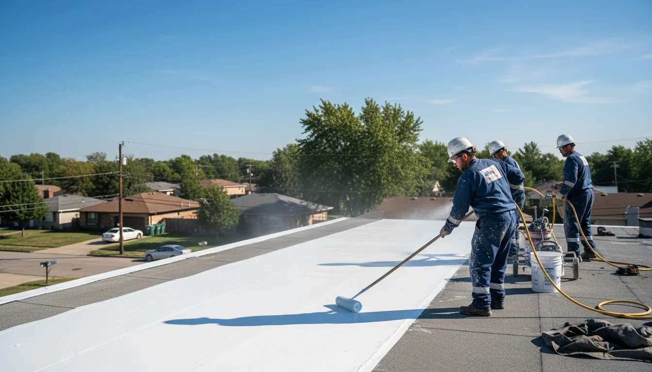 Commercial roof coating in Mackinaw City, MI near me
